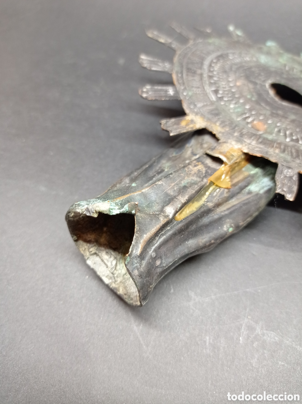 Antig&uuml;edades: Virgen antigua de metal - Foto 9