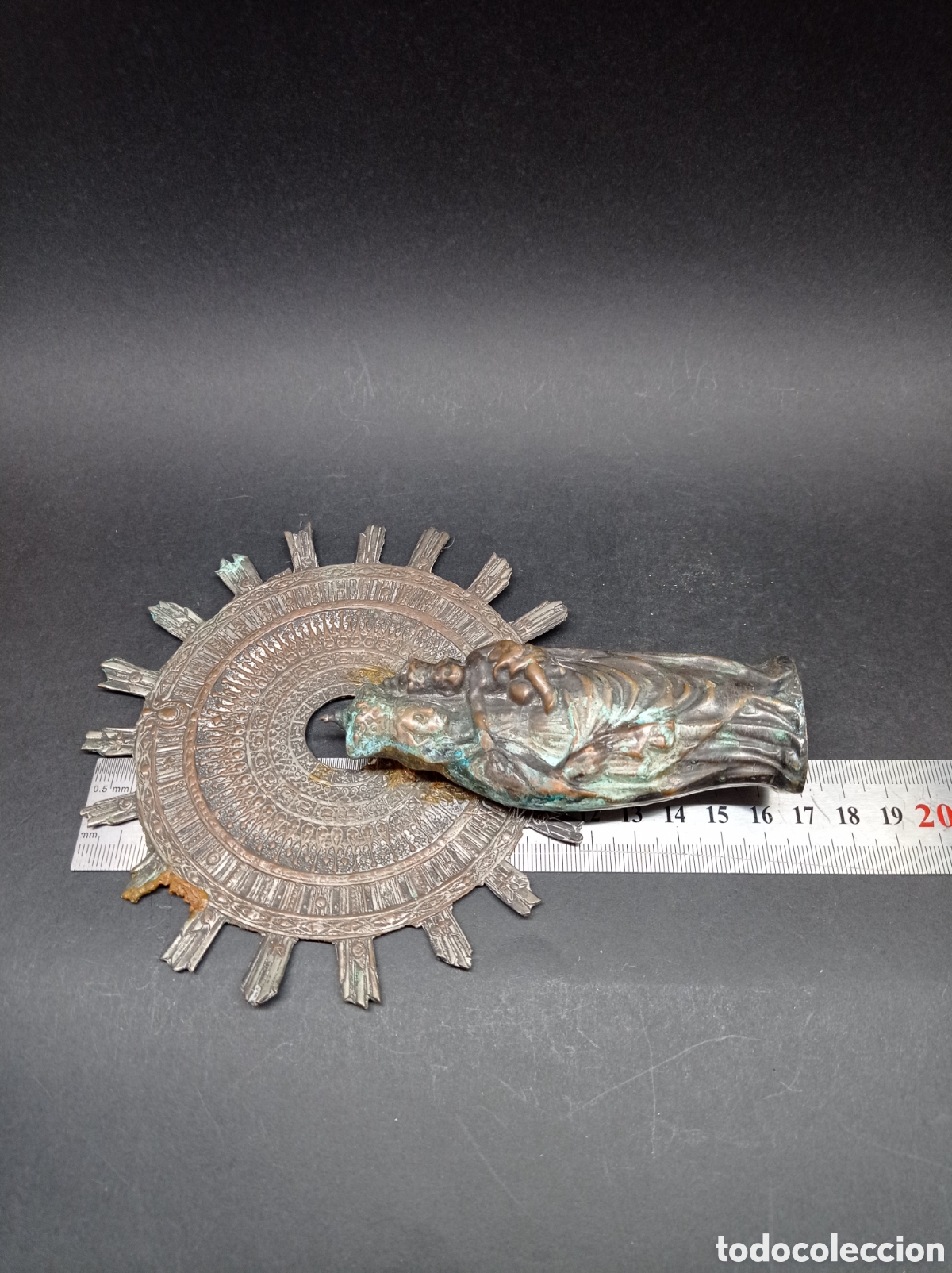 Antig&uuml;edades: Virgen antigua de metal - Foto 10