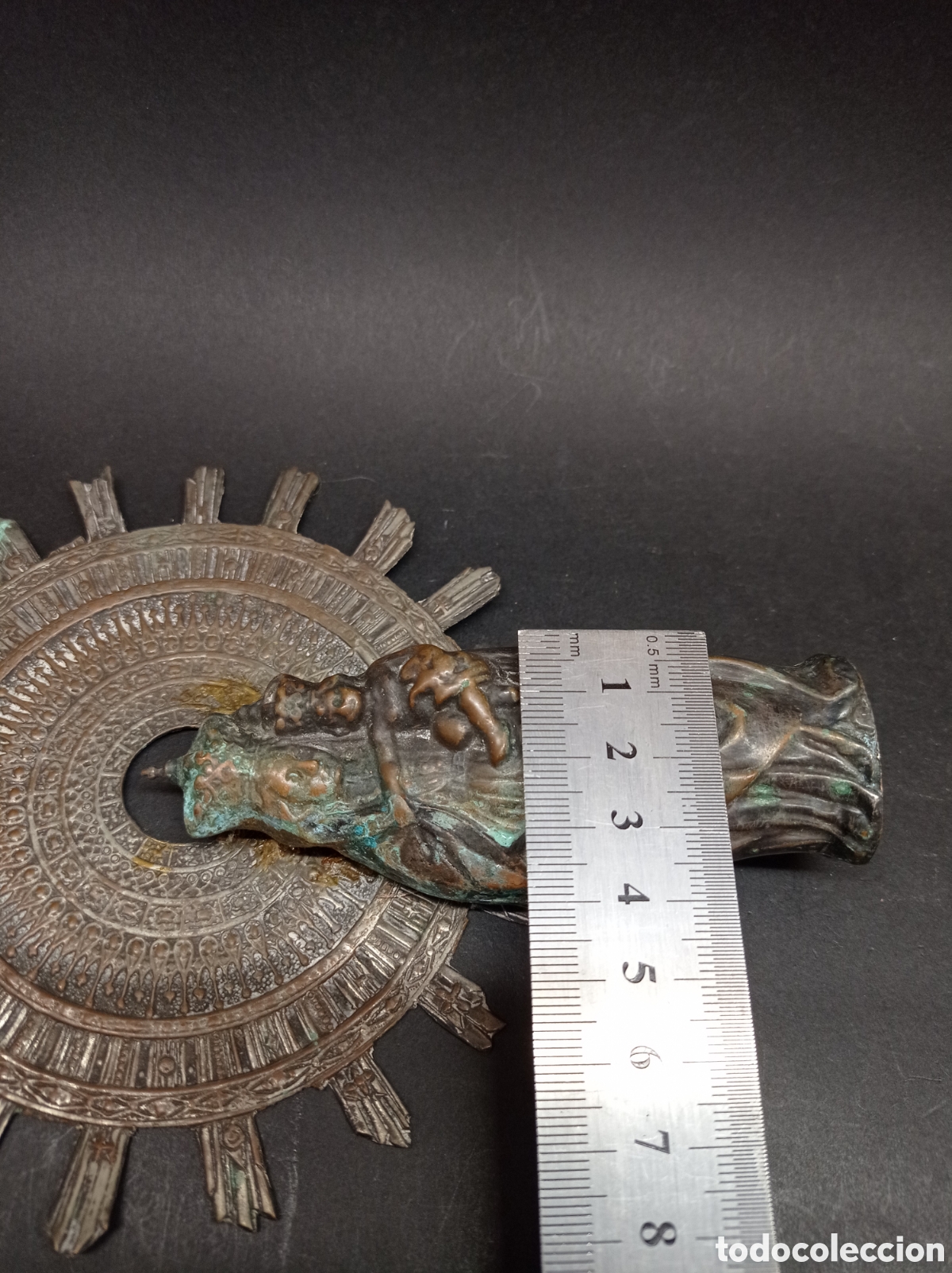 Antig&uuml;edades: Virgen antigua de metal - Foto 12