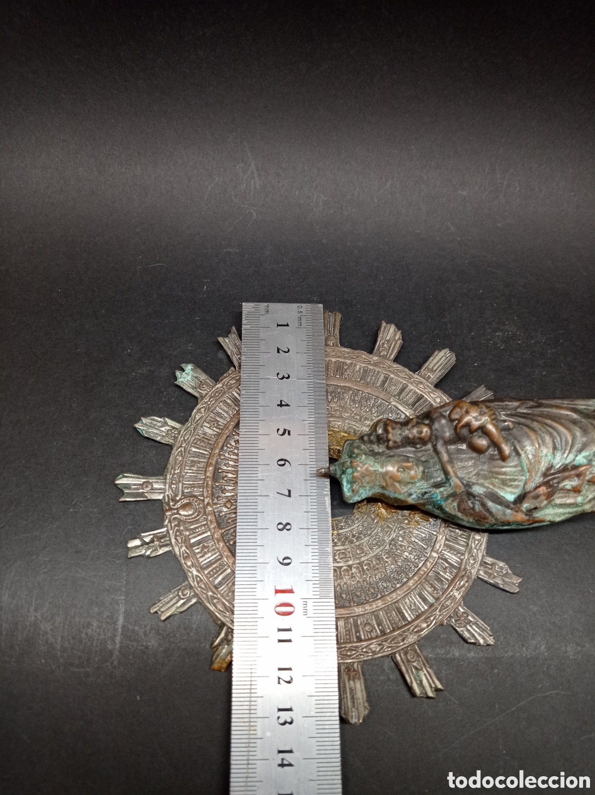 Antig&uuml;edades: Virgen antigua de metal - Foto 13