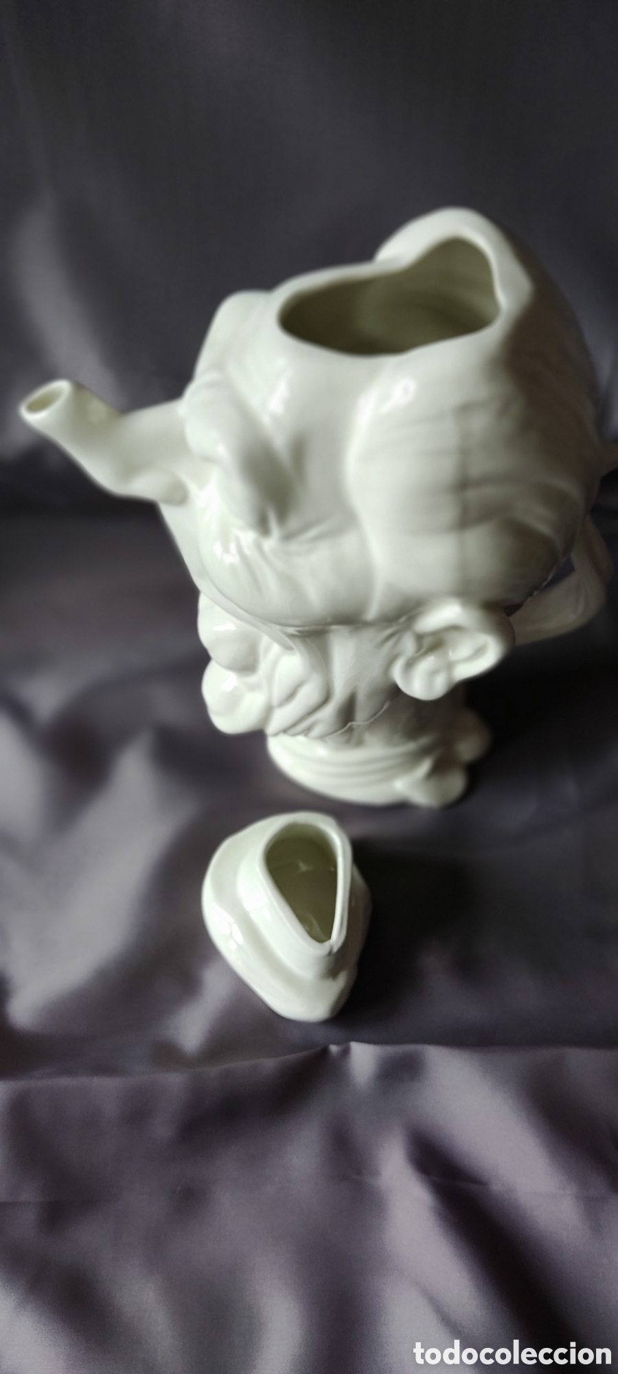 Antig&uuml;edades: SIMP&Aacute;TICA CAFETERA REALIZADA EN LOZA, CON EL ROSTRO DE RONALD REAGAN - Foto 12