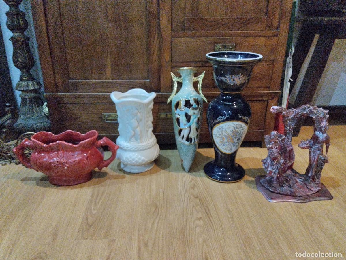 Antig&uuml;edades: LOTE PRECIOSOS JARRONES Y FIGURA - Foto 9