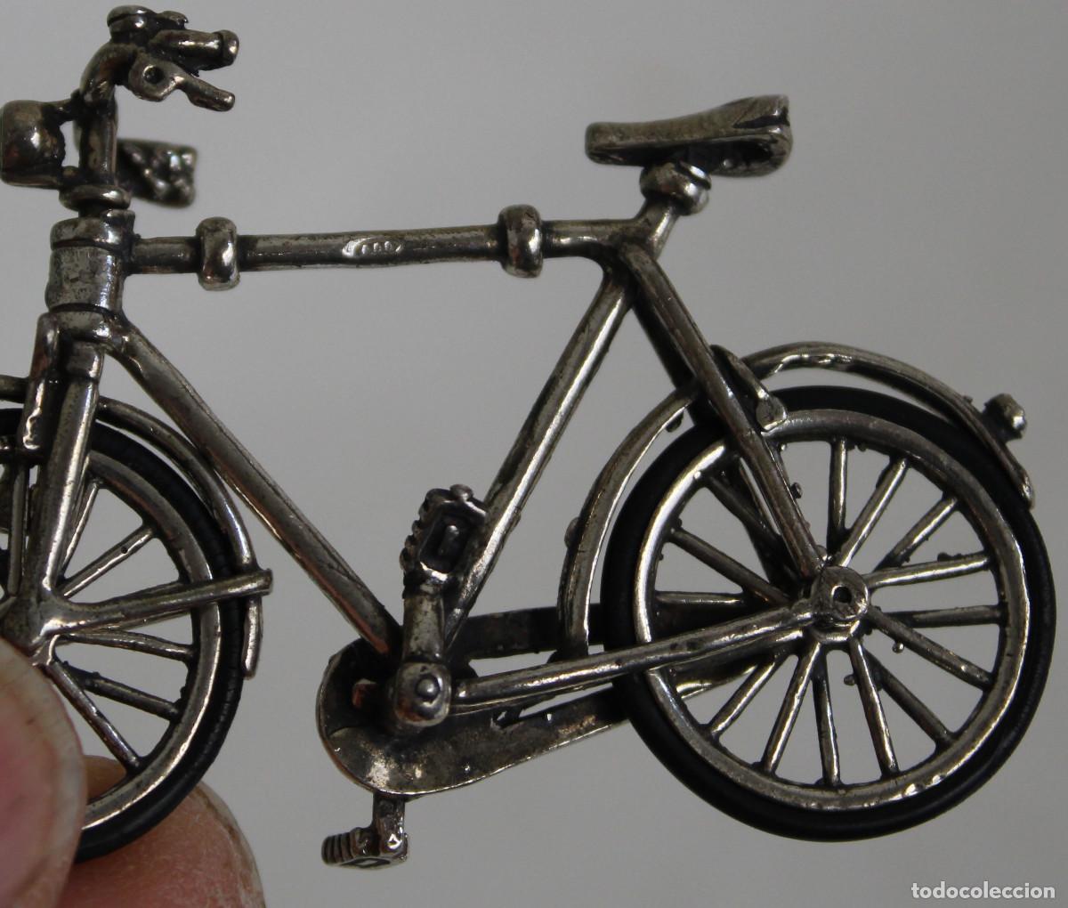 Antig&uuml;edades: bicicleta en plata de ley 800 - Foto 5