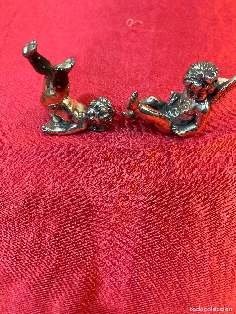 Antig&uuml;edades: PAREJA ANGELITOS PLATA - Foto 2