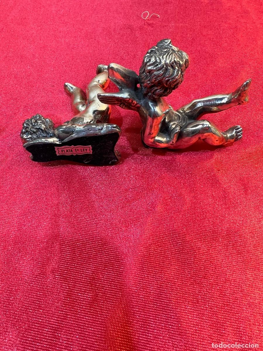 Antig&uuml;edades: PAREJA ANGELITOS PLATA - Foto 3