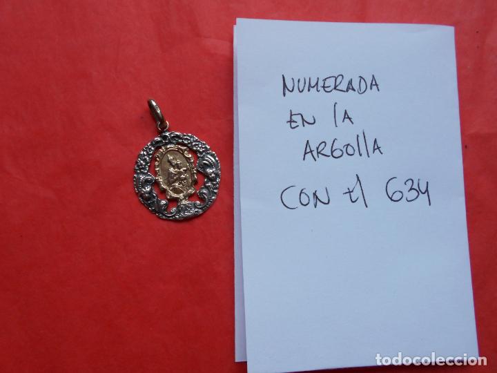 Antig&uuml;edades: MEDALLA DE LA VIRGEN NUMERADA EN LA ARGOLLA CON EL 634 - Foto 2