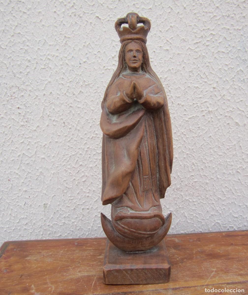 Antig&uuml;edades: Virgen Inmaculada en madera tallada SXX - Foto 1