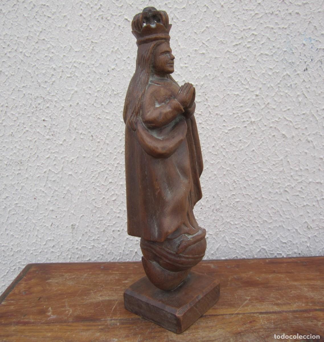 Antig&uuml;edades: Virgen Inmaculada en madera tallada SXX - Foto 4