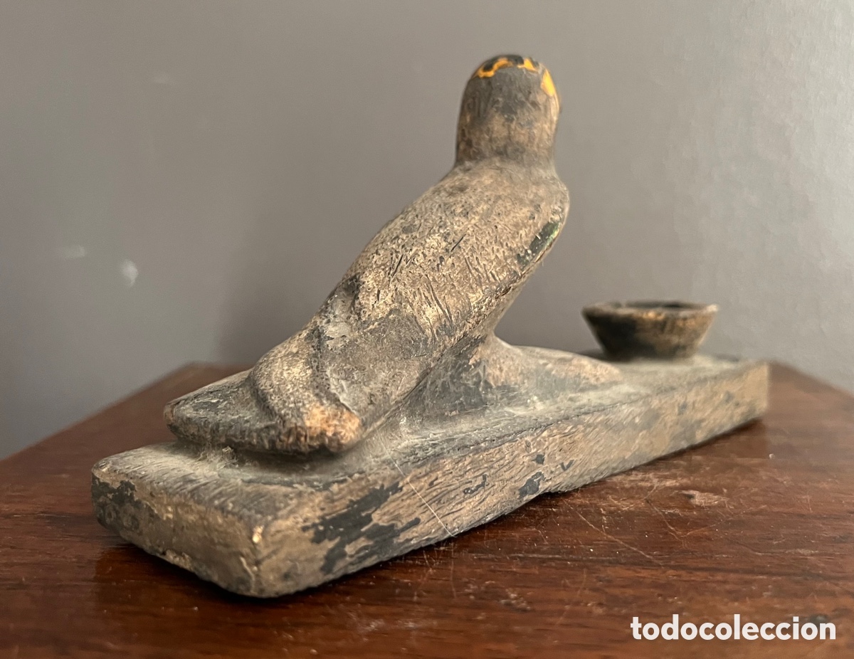 Antig&uuml;edades: Estatuilla de Horus con ofrenda - Foto 3