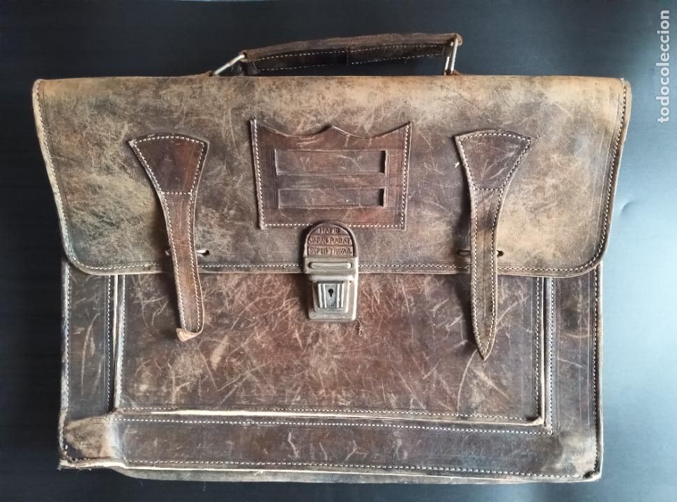 Antiquit&auml;ten: MALETIN TRABAJO ANTIGUO DE CUERO.