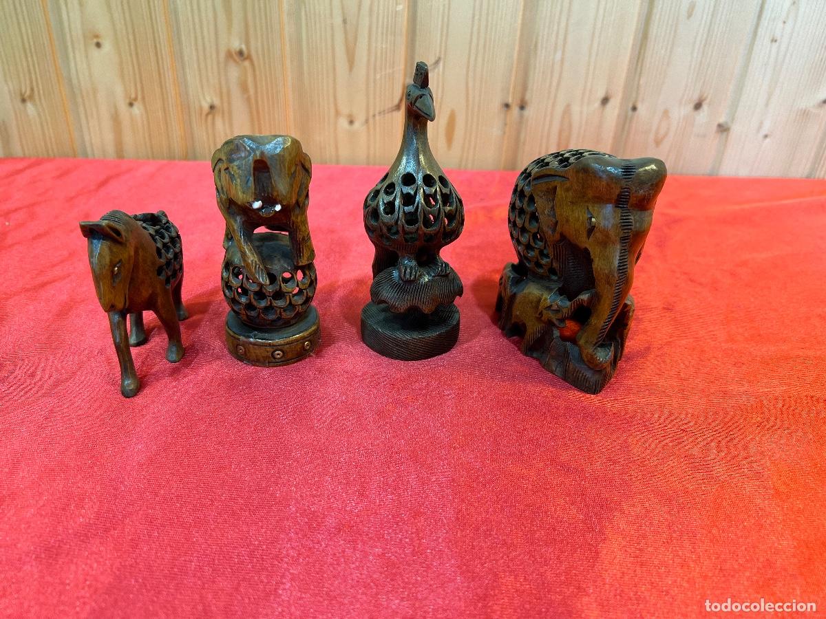 Antig&uuml;edades: LOTE ANIMALES MADERA - Foto 4
