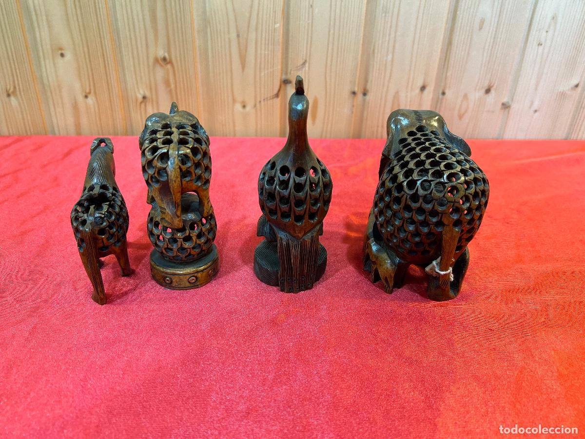 Antig&uuml;edades: LOTE ANIMALES MADERA - Foto 5
