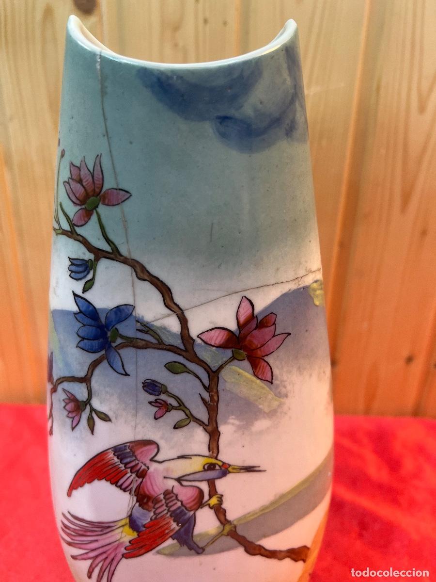 Antig&uuml;edades: VIOLETERO PORCELANA DECORADA - Foto 2