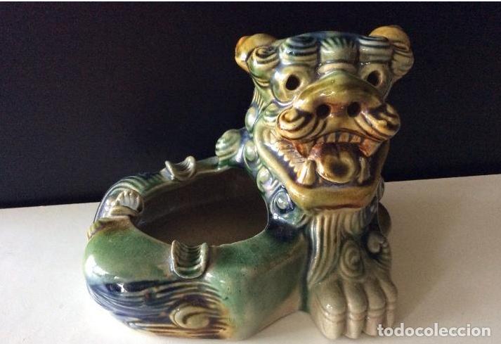 Antig&uuml;edades: CURIOSO PERRO FOO EN PORCELANA ESMALTADA - Foto 1
