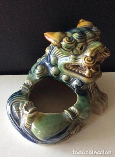 Antig&uuml;edades: CURIOSO PERRO FOO EN PORCELANA ESMALTADA - Foto 3