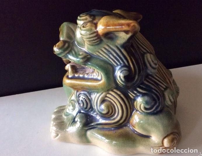 Antig&uuml;edades: CURIOSO PERRO FOO EN PORCELANA ESMALTADA - Foto 5