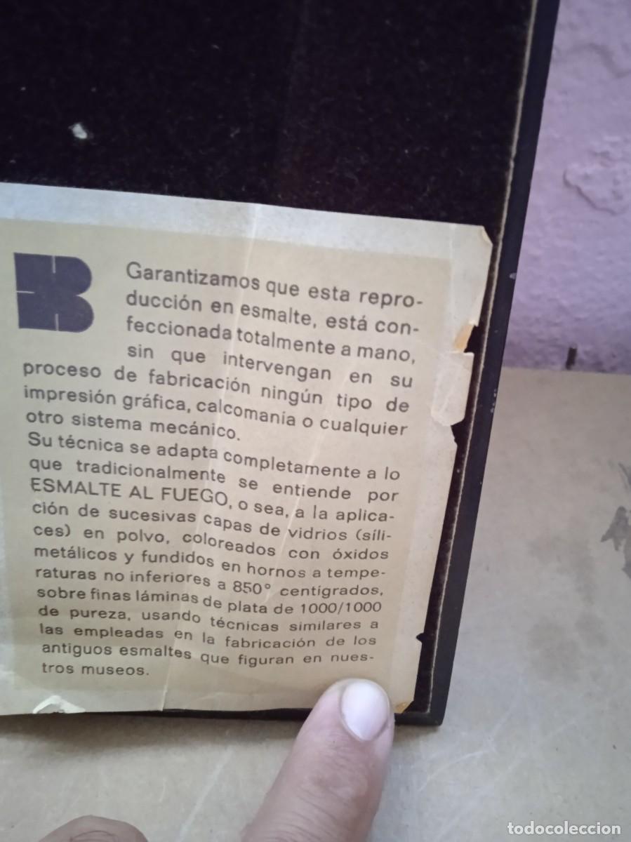 Antig&uuml;edades: Cuadro esmaltado y plata - Foto 3