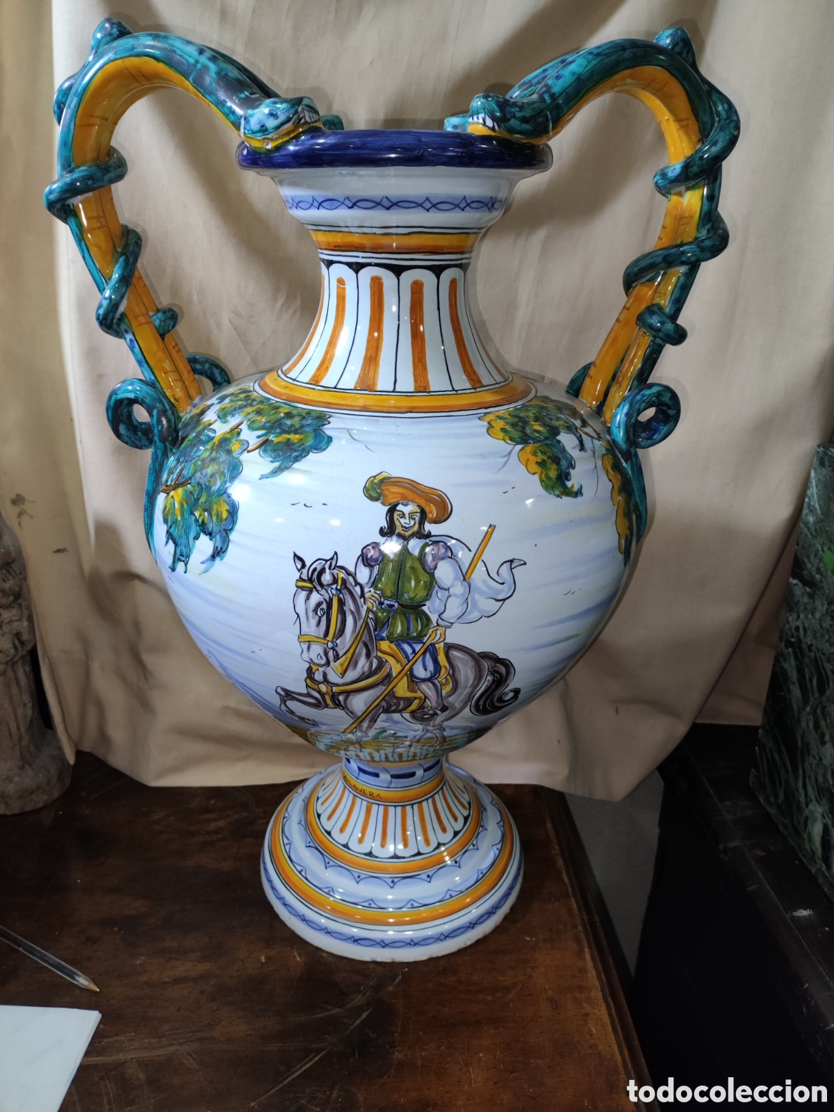 Antig&uuml;edades: Jarr&oacute;n de Talavera numerado - Foto 2