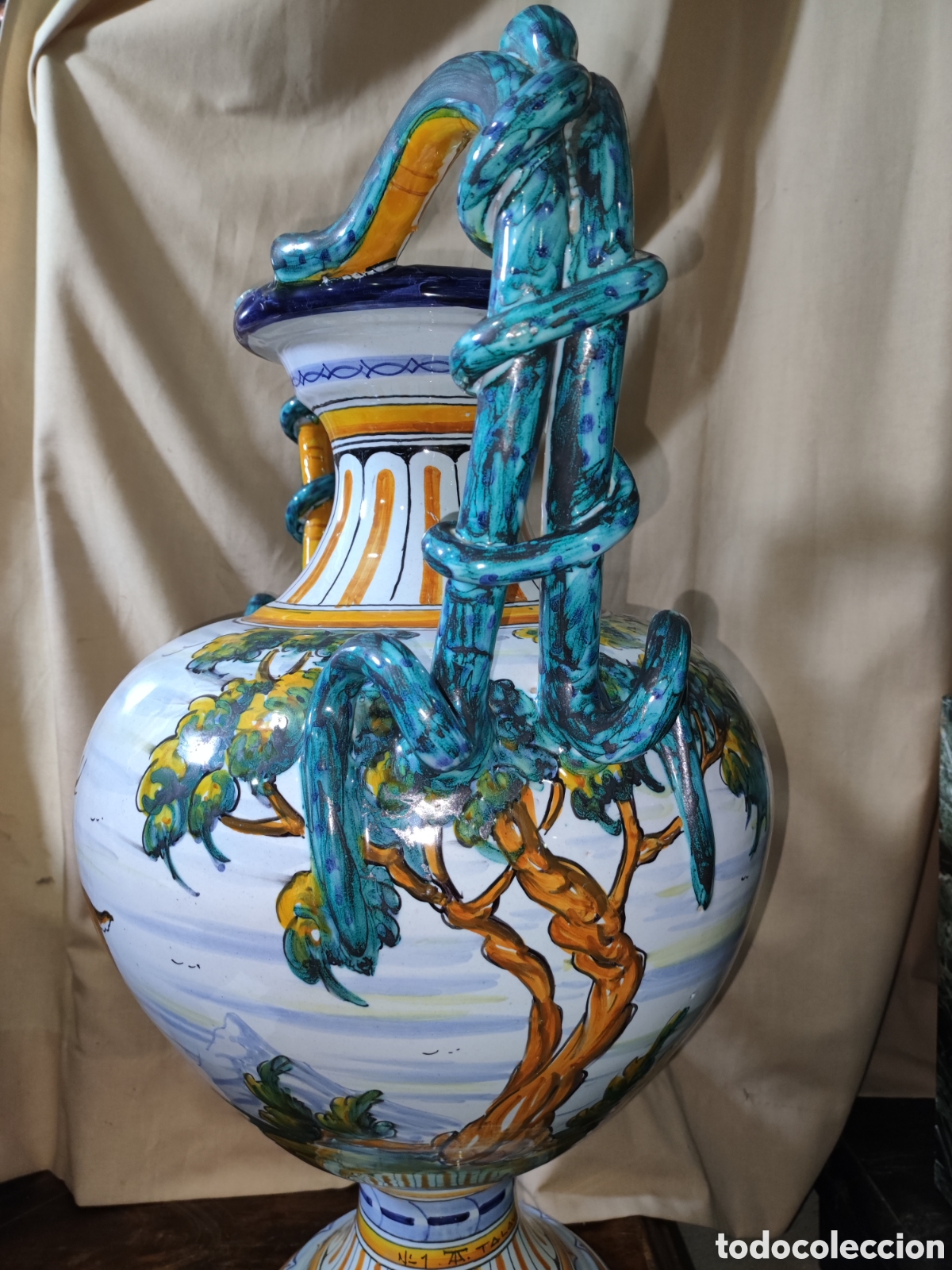 Antig&uuml;edades: Jarr&oacute;n de Talavera numerado - Foto 7