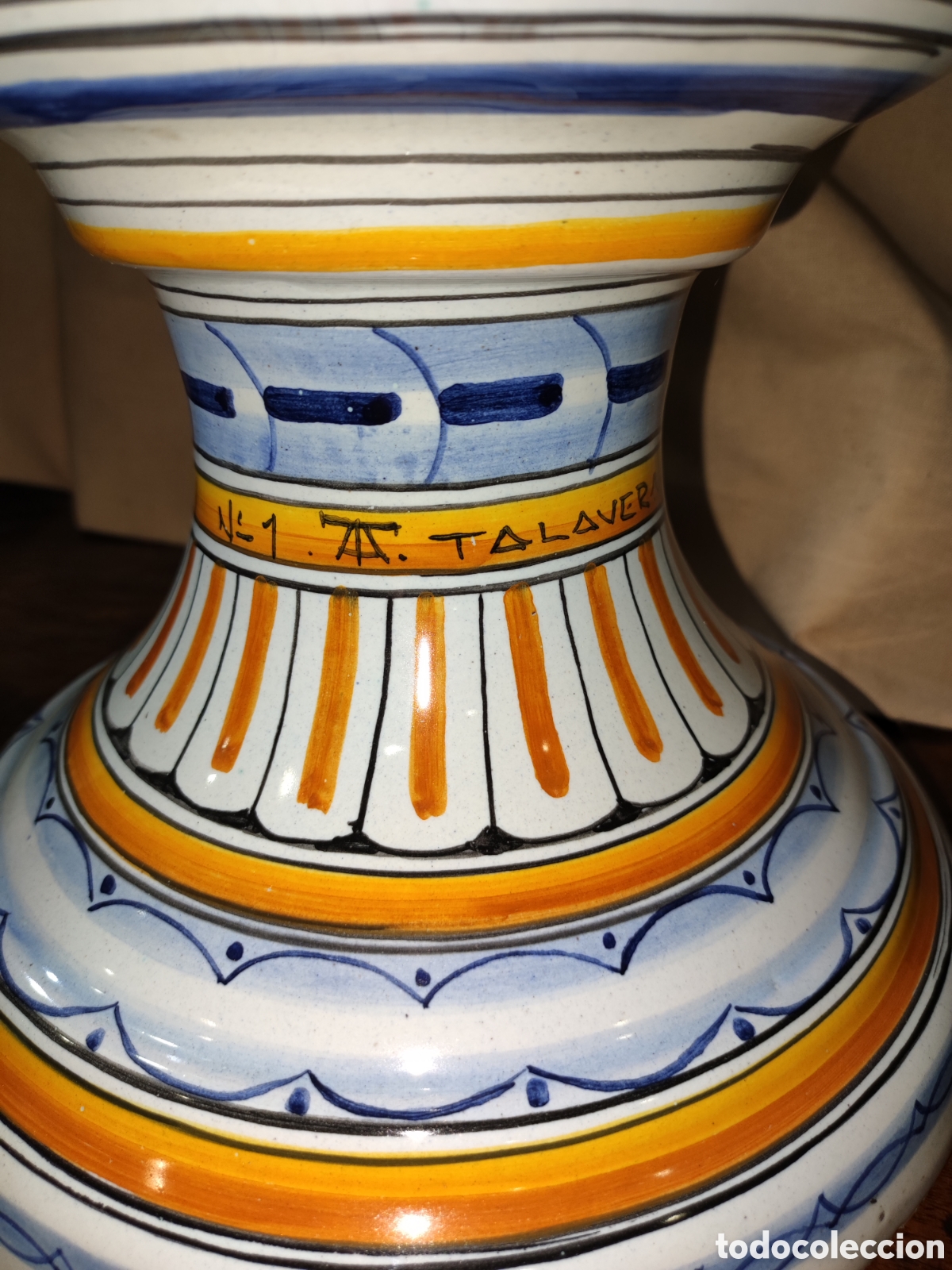 Antig&uuml;edades: Jarr&oacute;n de Talavera numerado - Foto 8