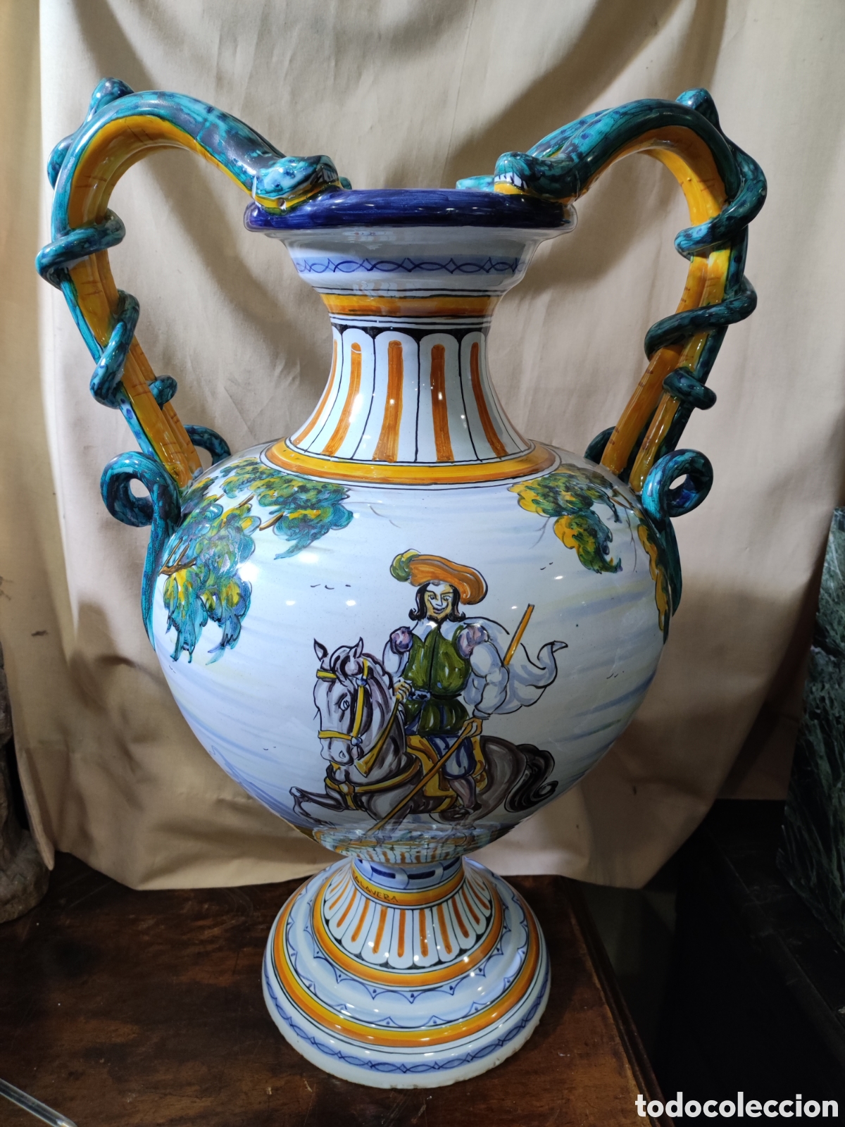 Antig&uuml;edades: Jarr&oacute;n de Talavera numerado - Foto 1