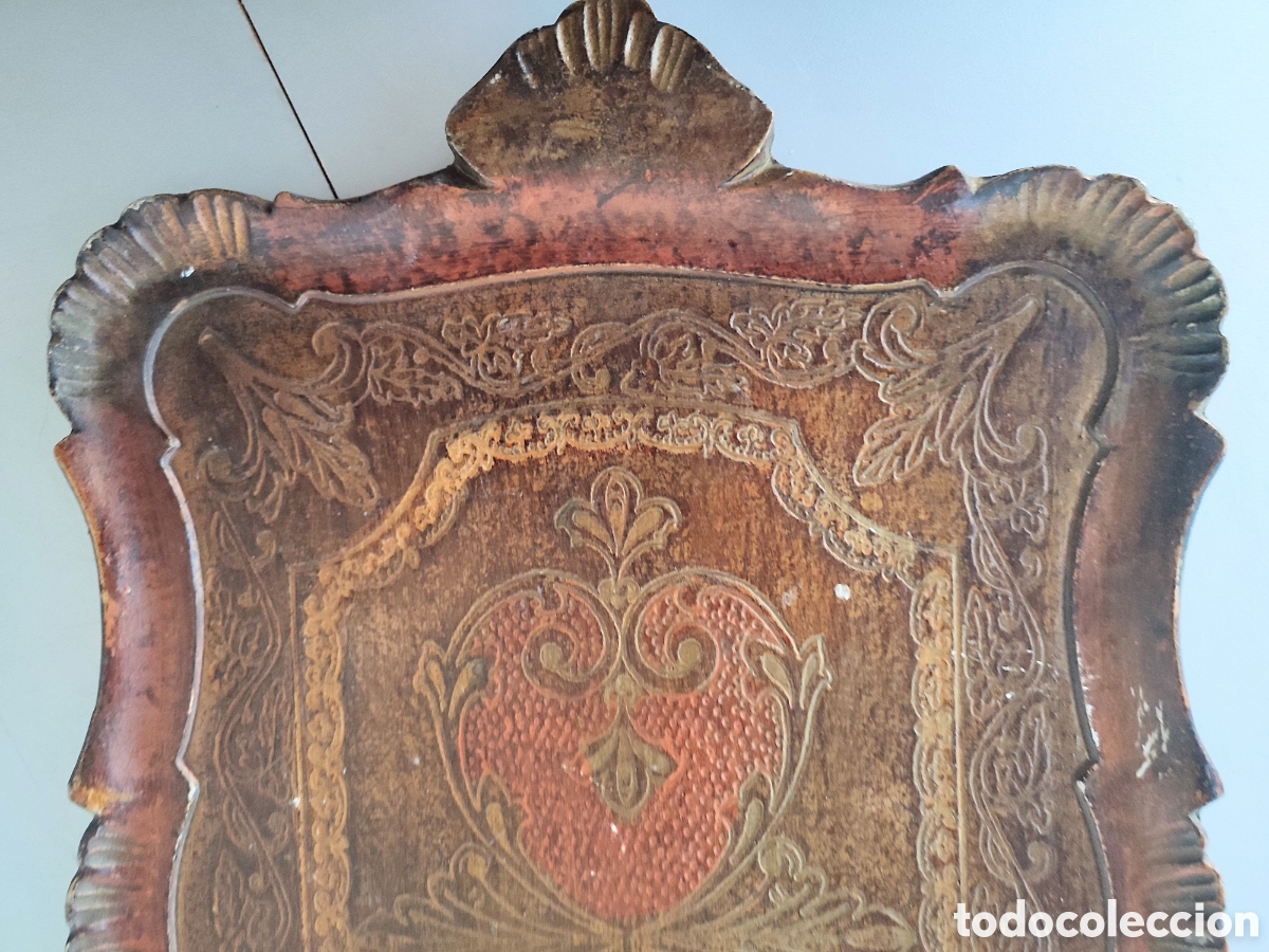 Antig&uuml;edades: Antigua Bandeja florentina - Foto 2