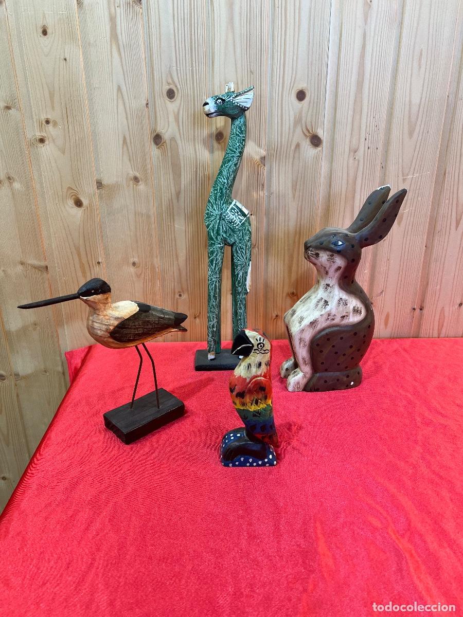 Antig&uuml;edades: LOTE ANIMALES MADERA - Foto 1