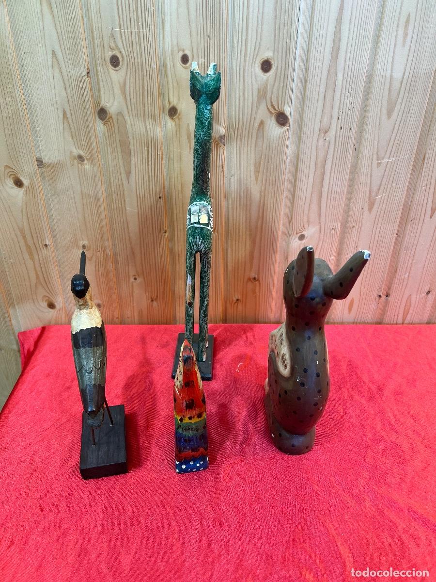 Antig&uuml;edades: LOTE ANIMALES MADERA - Foto 6