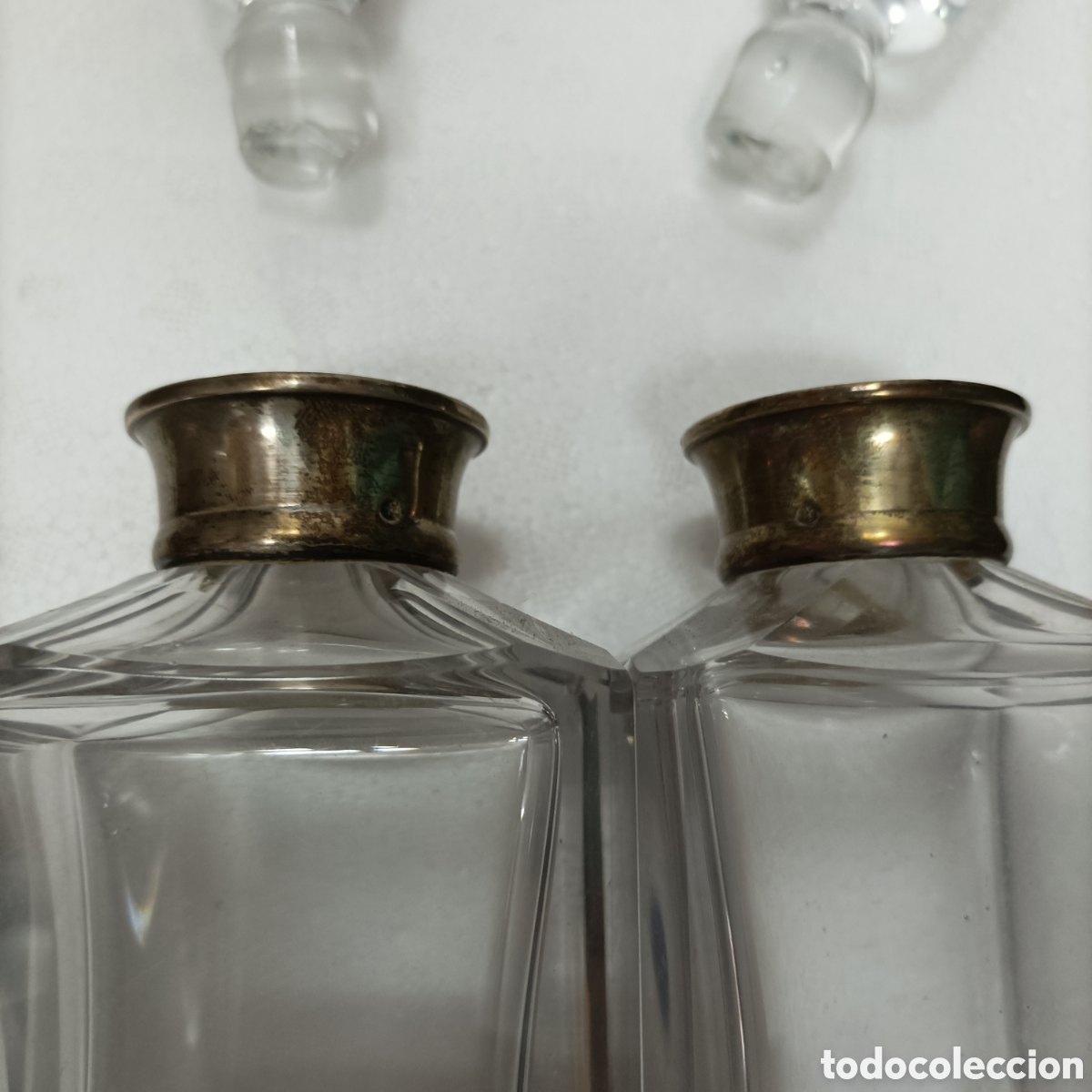 Antig&uuml;edades: Frascos de tocador en cristal y plata - Foto 3