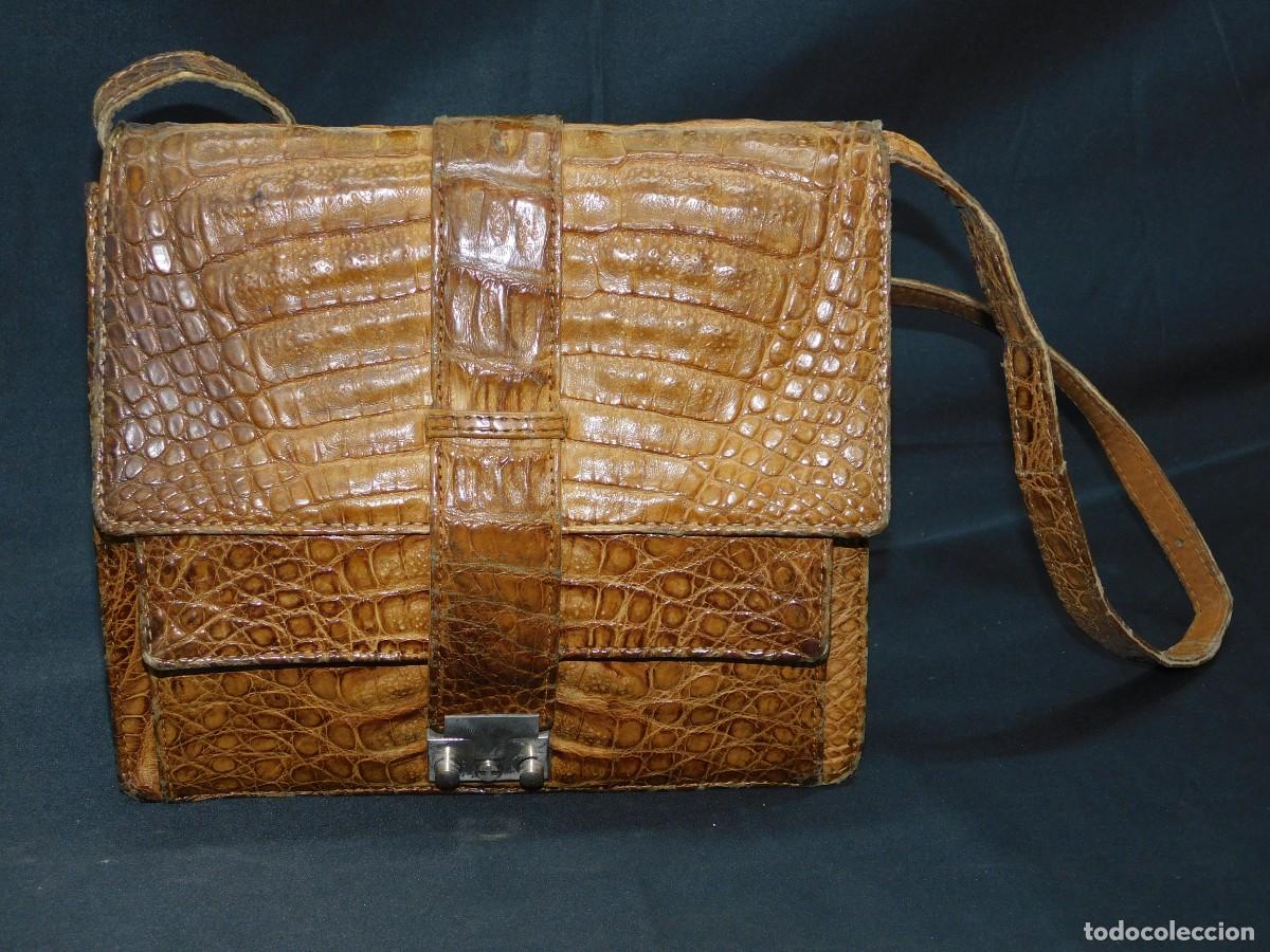Antig&uuml;edades: BOLSO MARRON PIEL - MODELL ROYAL - Foto 2