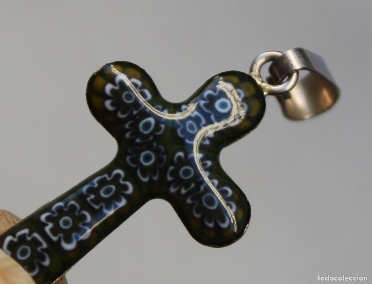 Antig&uuml;edades: cruz de plata y cristal - Foto 1