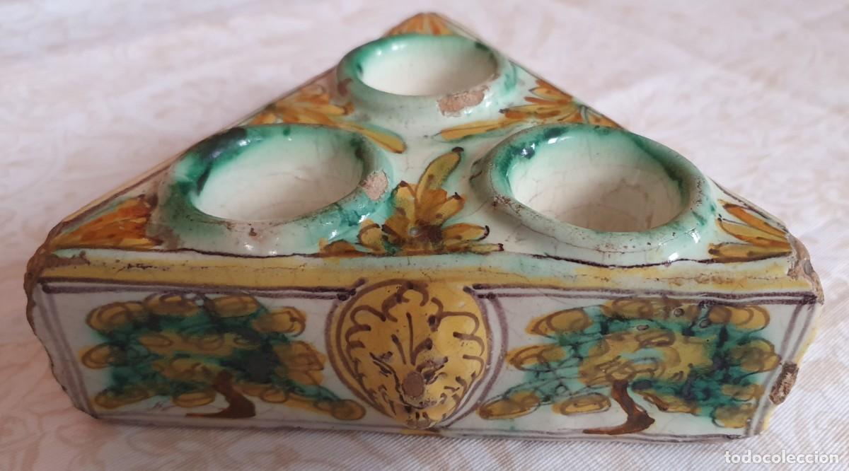 Antig&uuml;edades: Especiero de Talavera siglo XVIII - Foto 1