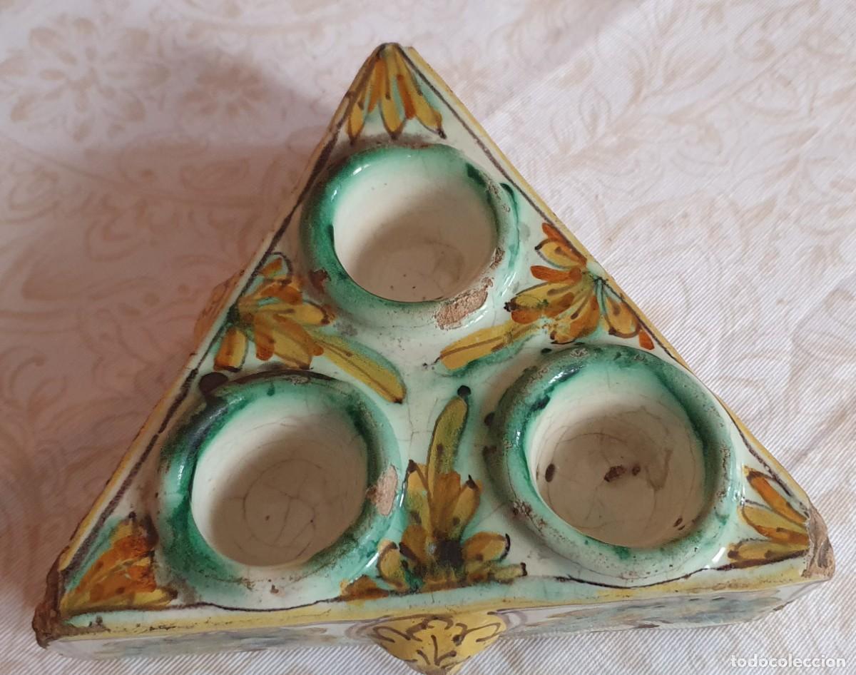 Antig&uuml;edades: Especiero de Talavera siglo XVIII - Foto 4