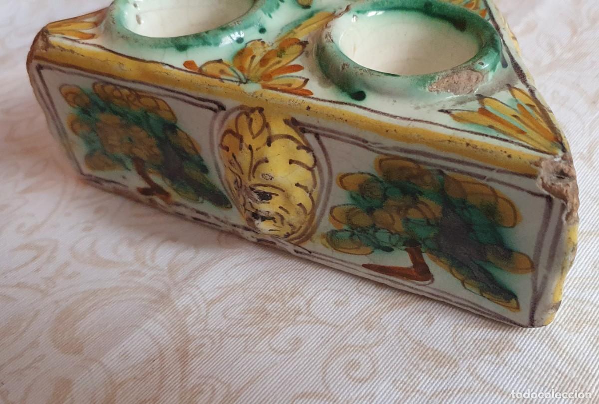 Antig&uuml;edades: Especiero de Talavera siglo XVIII - Foto 7