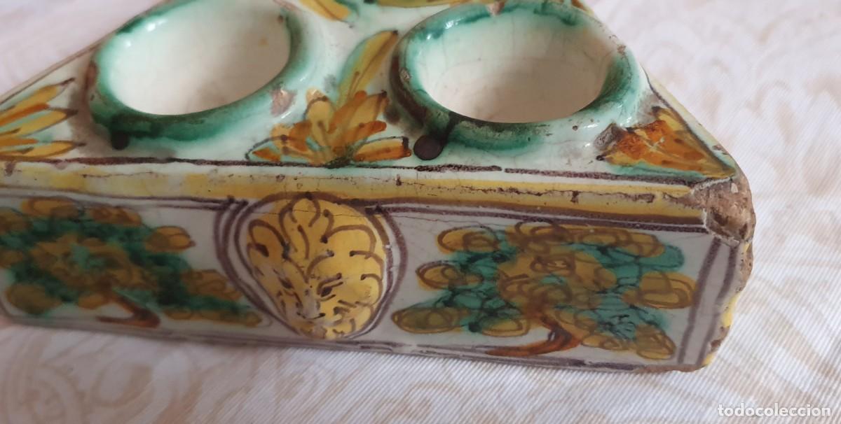 Antig&uuml;edades: Especiero de Talavera siglo XVIII - Foto 8