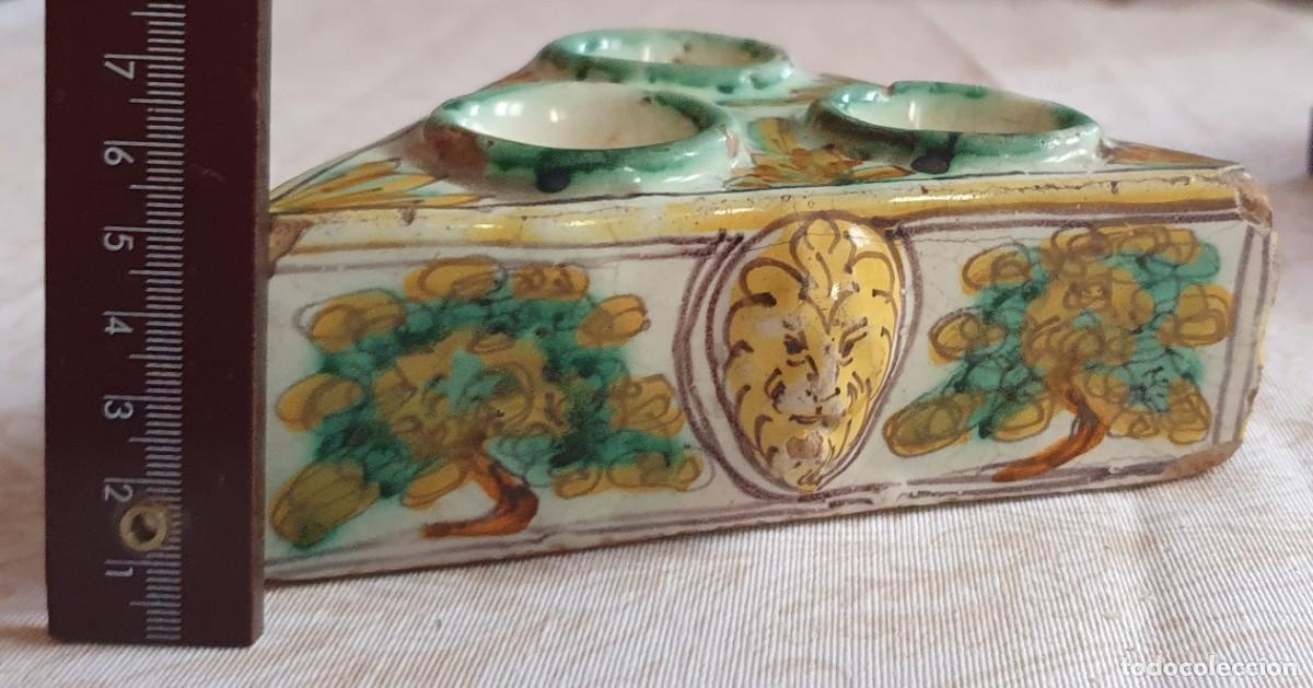 Antig&uuml;edades: Especiero de Talavera siglo XVIII - Foto 10