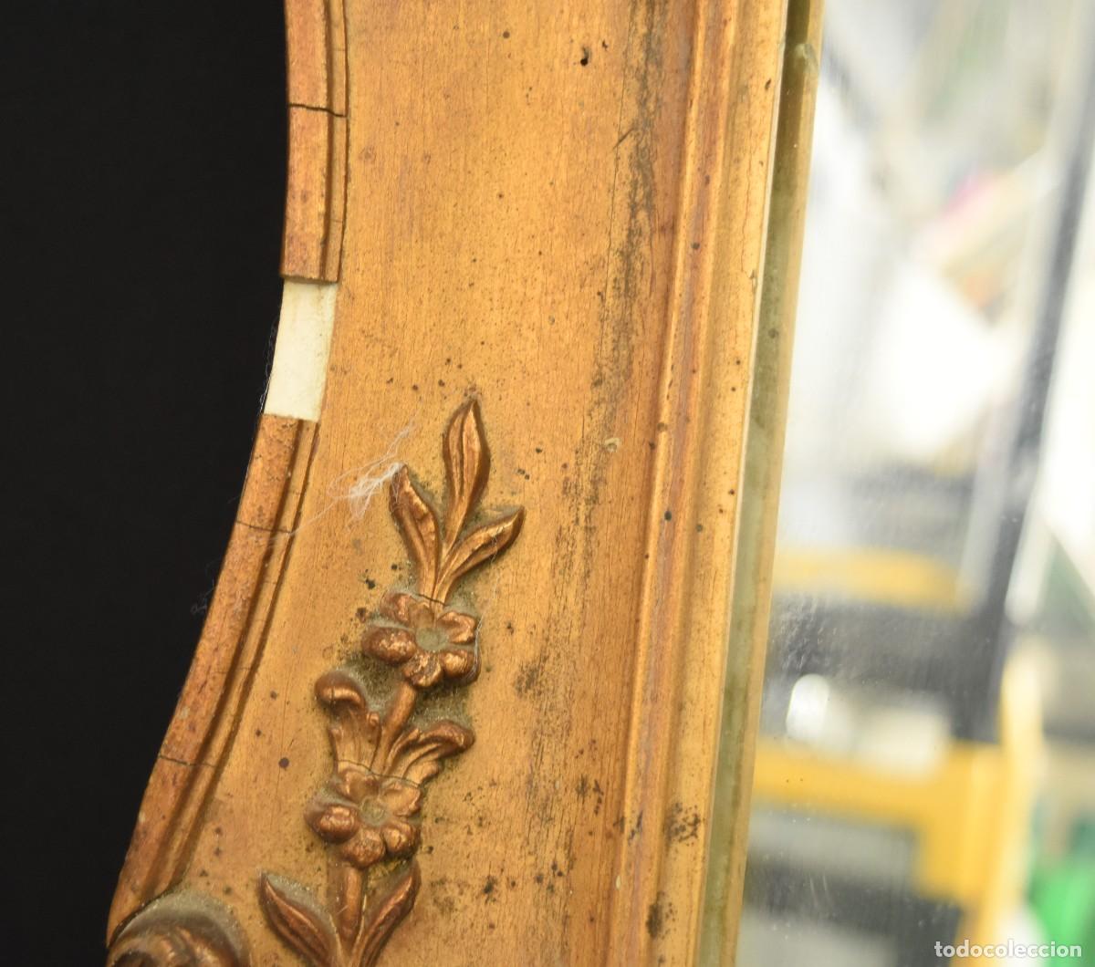 Antig&uuml;edades: Espejo con marco dorado en estuco - Foto 9