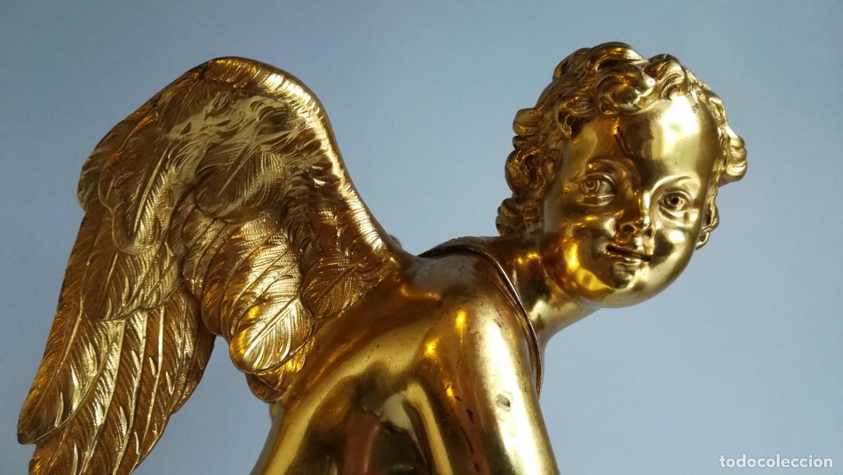 Antig&uuml;edades: FIGURA DE BRONCE DORADO DE CUPIDO - Foto 6