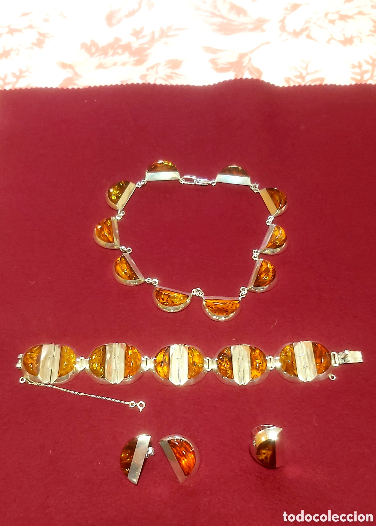 Antig&uuml;edades: Conjunto plata y ambar del b&aacute;ltico. - Foto 5