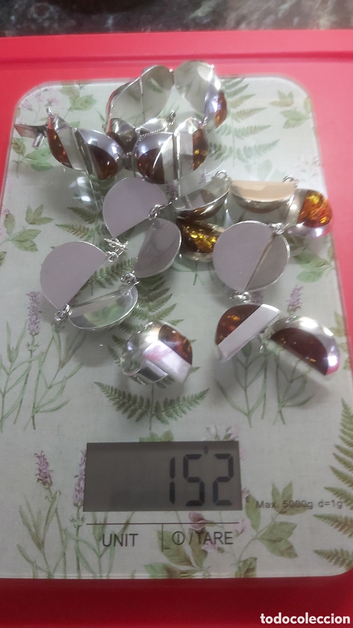 Antig&uuml;edades: Conjunto plata y ambar del b&aacute;ltico. - Foto 11
