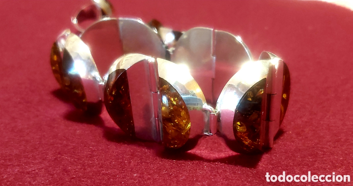 Antig&uuml;edades: Conjunto plata y ambar del b&aacute;ltico. - Foto 6