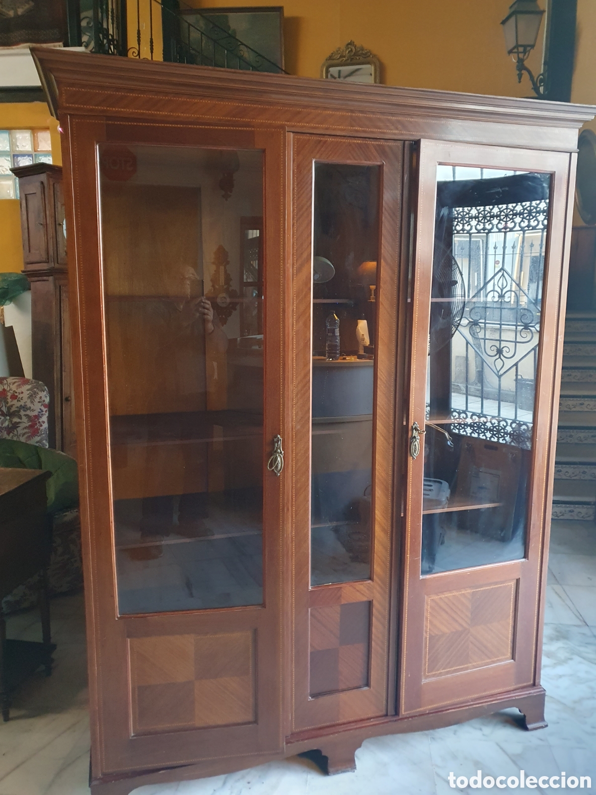 Antig&uuml;edades: Vitrina biblioteca - Foto 1