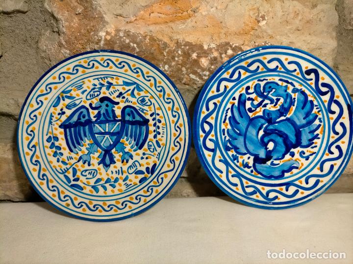pareja de platos decorativos antiguos de pared - Compra venta en  todocoleccion