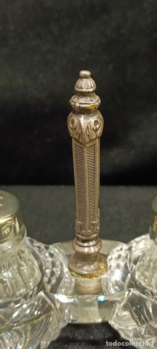 Antig&uuml;edades: FINISIMO ESPECIERO PLATA Y CRISTAL DE ROCA S.XIX - Foto 2