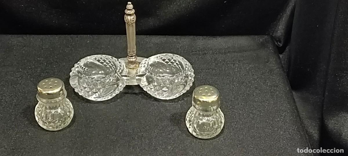 Antig&uuml;edades: FINISIMO ESPECIERO PLATA Y CRISTAL DE ROCA S.XIX - Foto 4