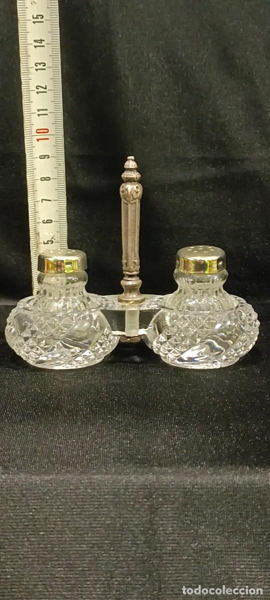 Antig&uuml;edades: FINISIMO ESPECIERO PLATA Y CRISTAL DE ROCA S.XIX - Foto 5