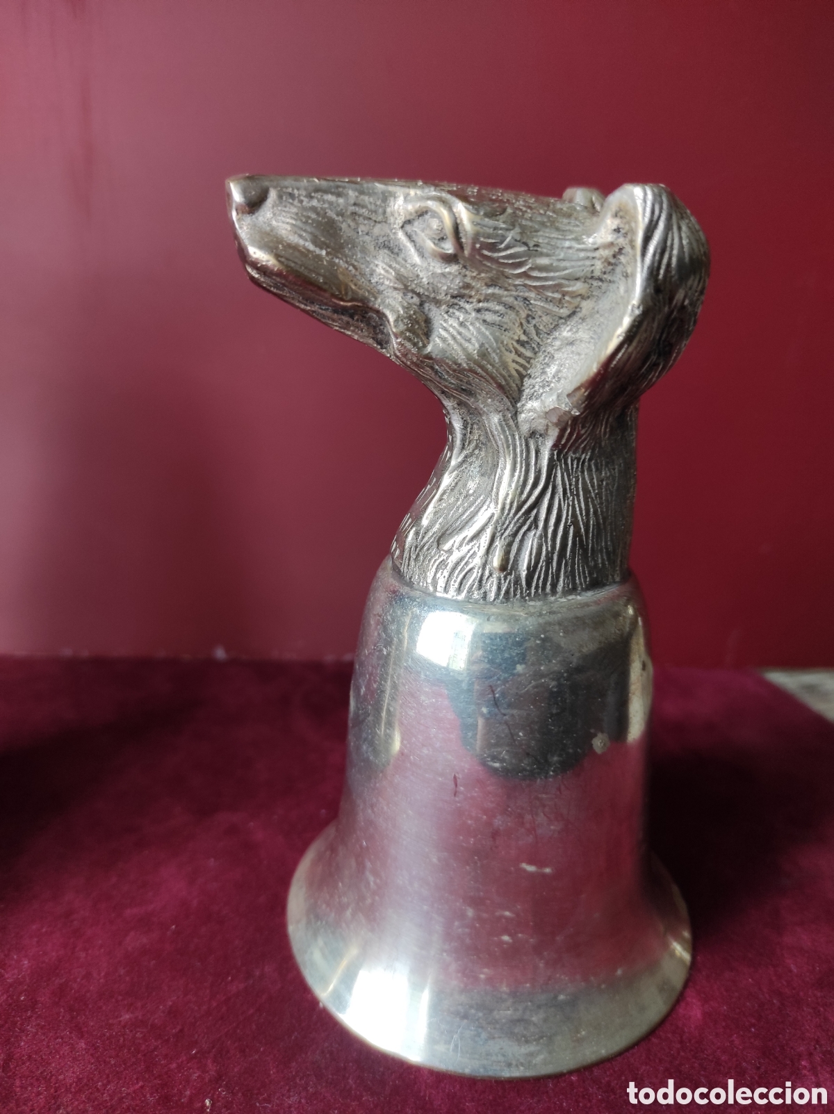 Antig&uuml;edades: Copas en lat&oacute;n PERRO Y LIEBRE - Foto 4