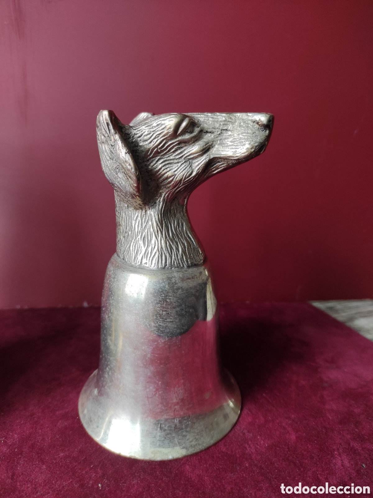 Antig&uuml;edades: Copas en lat&oacute;n PERRO Y LIEBRE - Foto 6