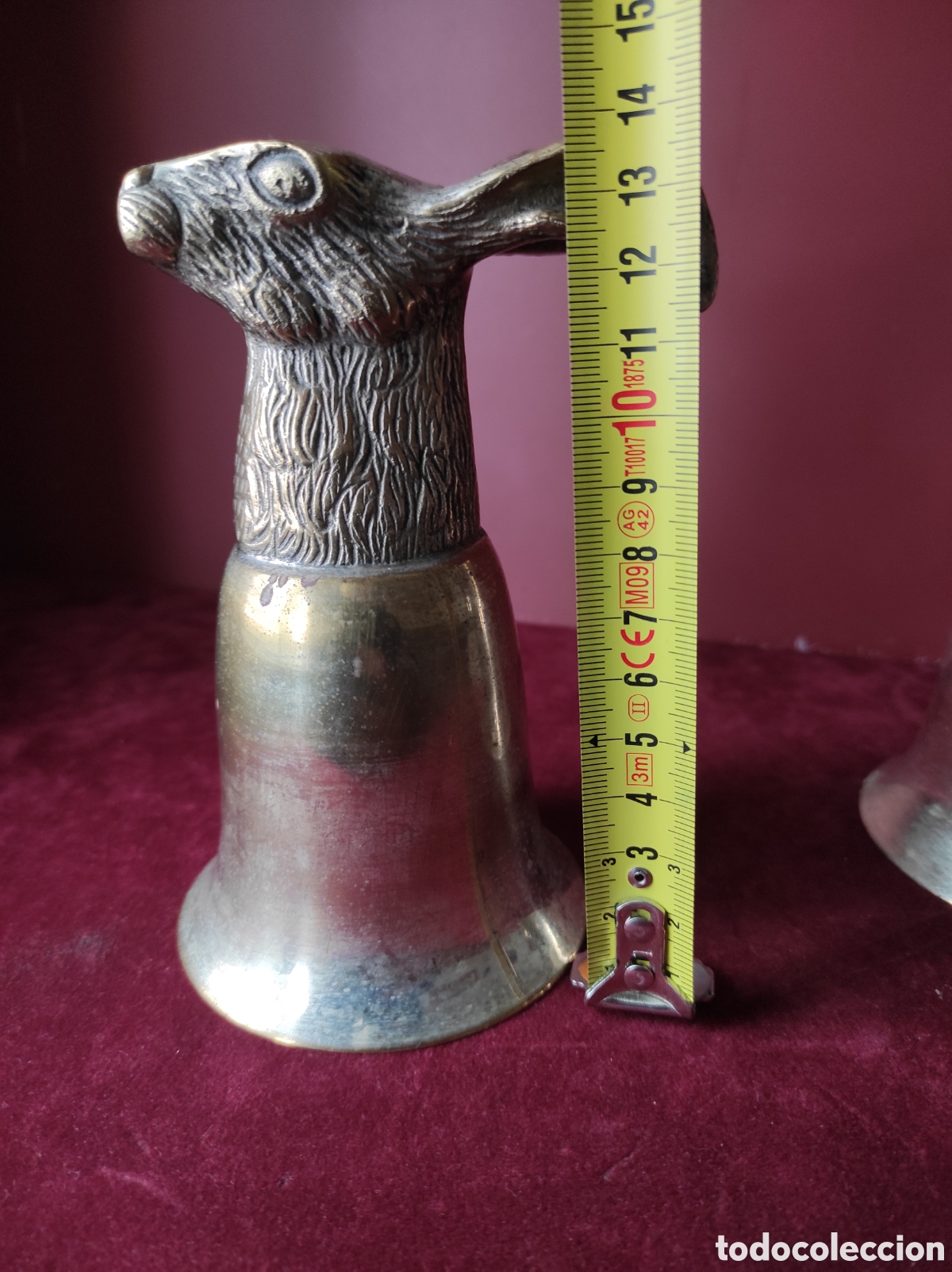 Antig&uuml;edades: Copas en lat&oacute;n PERRO Y LIEBRE - Foto 11