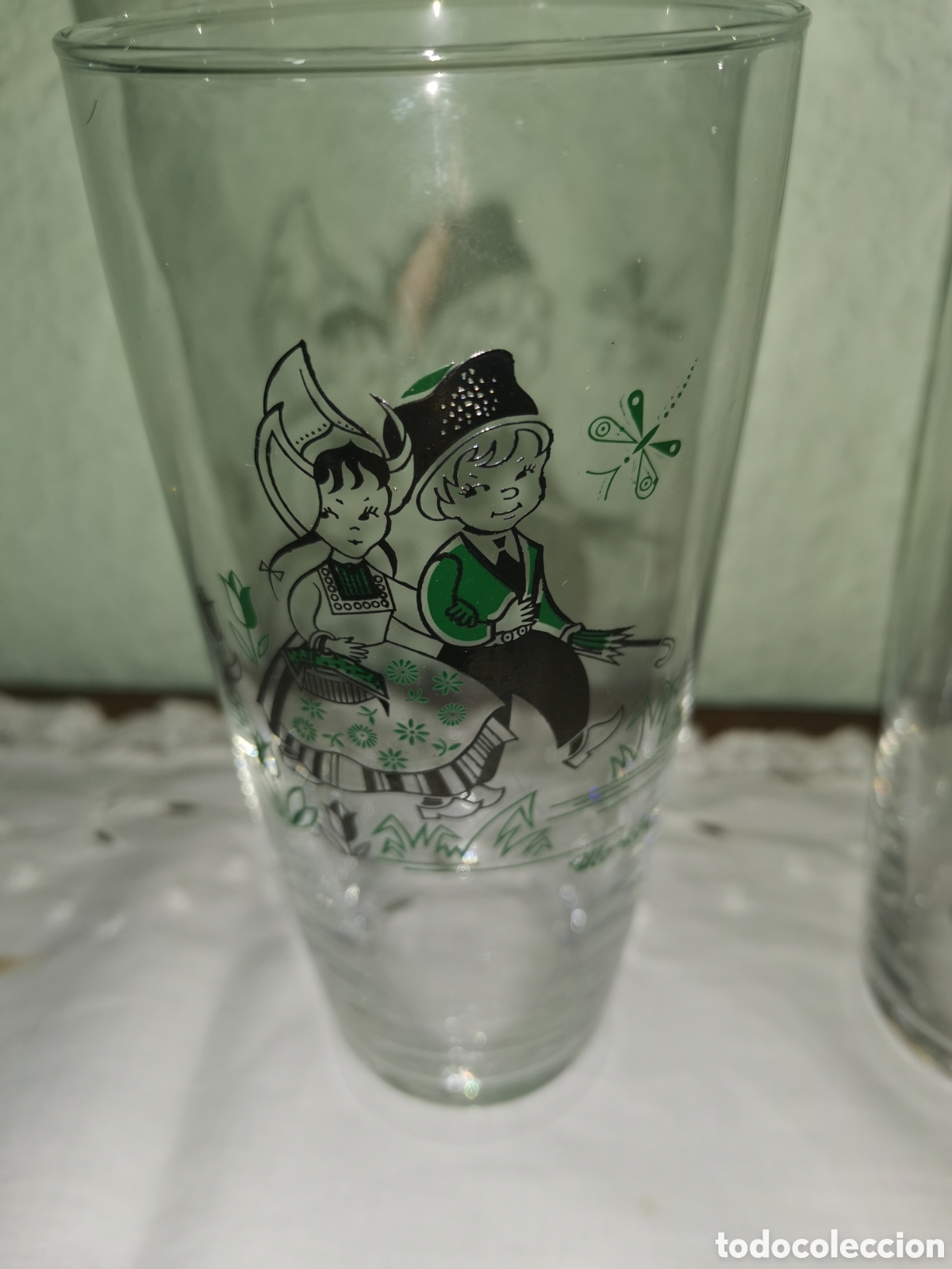 Antig&uuml;edades: Pareja de vasos cerveza - Foto 2